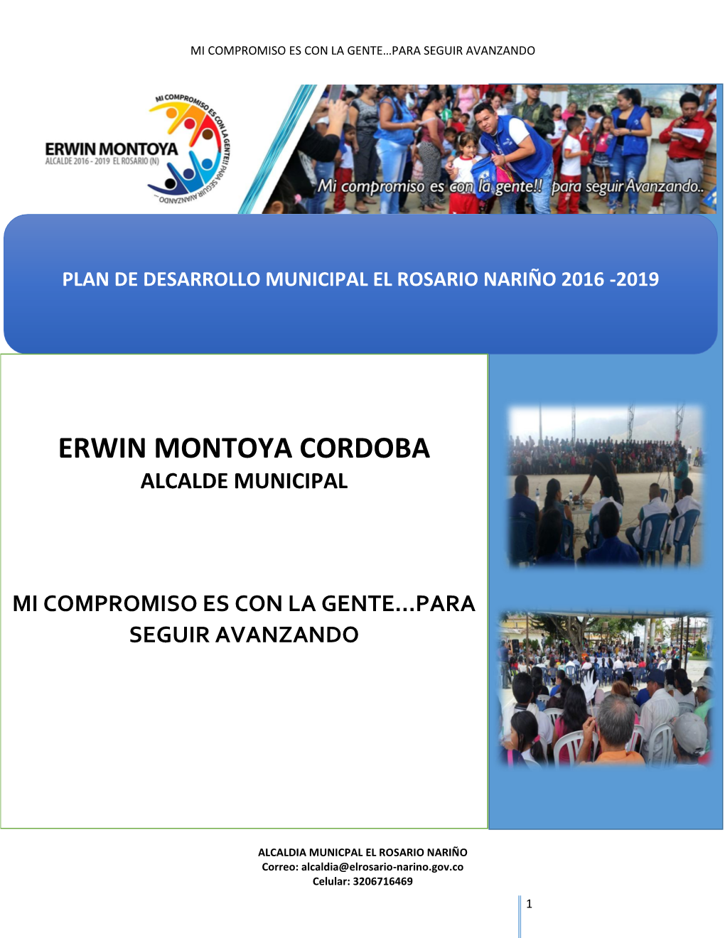 Erwin Montoya Cordoba Alcalde Municipal