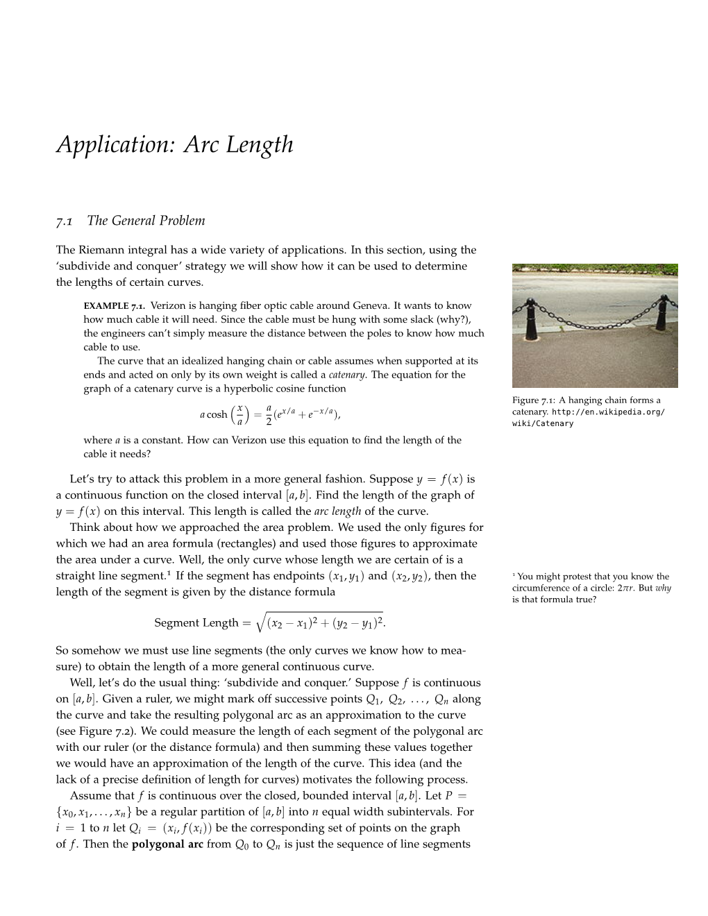 Math 131Application: Arc Length