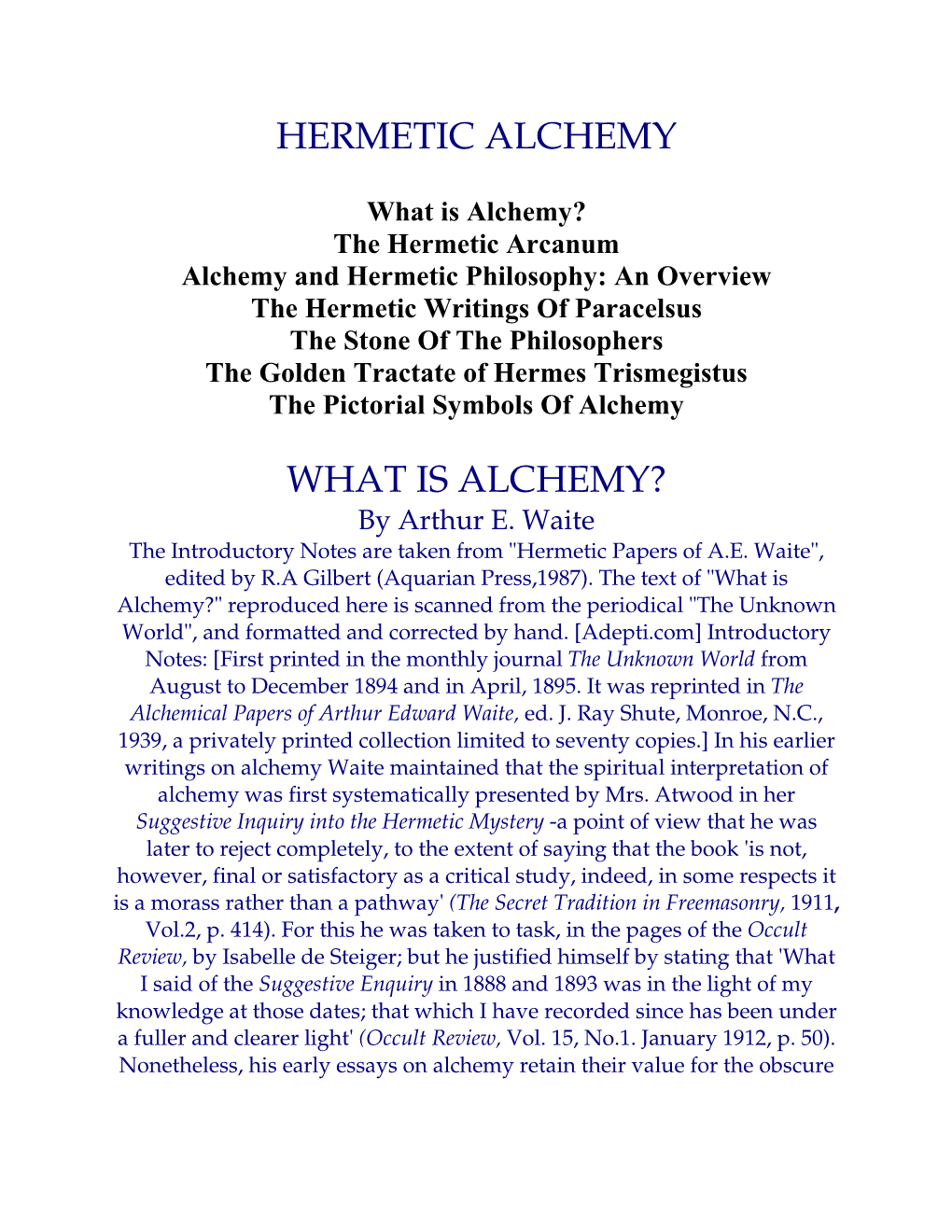 Hermetic Alchemy\374