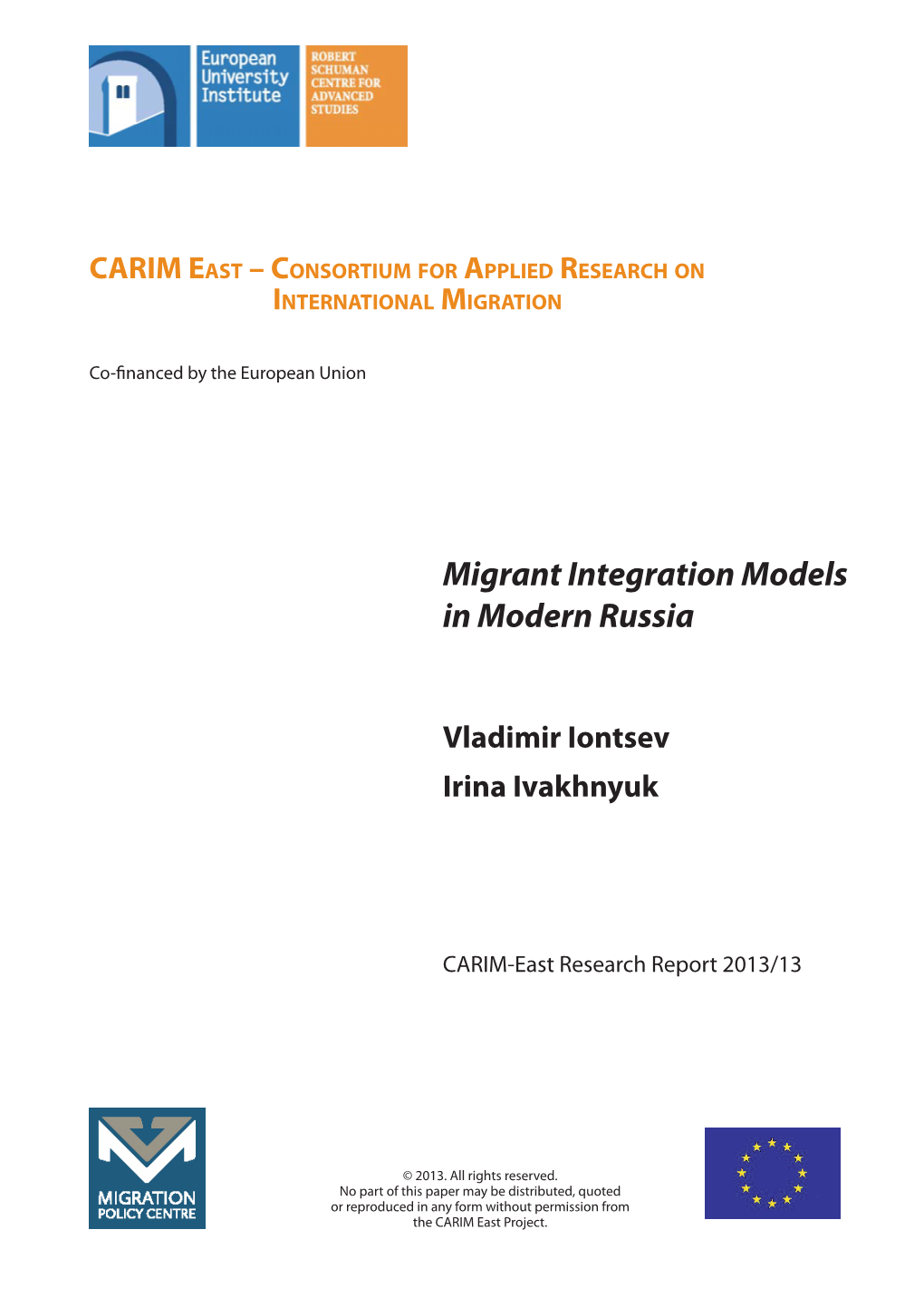 Migrant Integration Models in Modern Russia