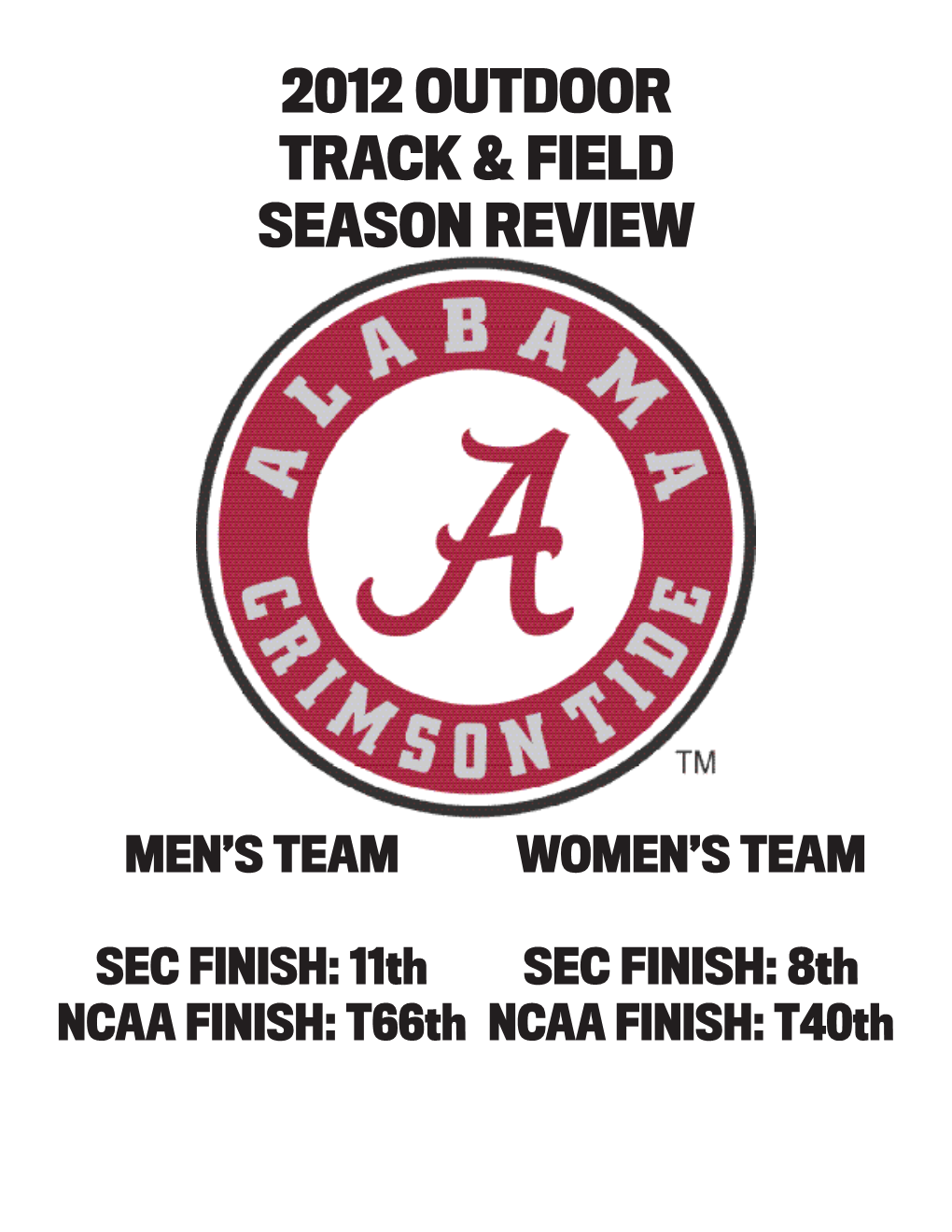 2012 Outdoor Track & Field Season Review