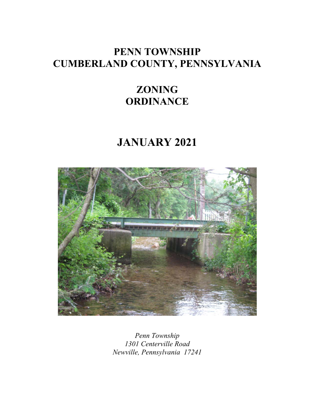 Ordinance 2021-05 Penn Township Zoning Ordinance