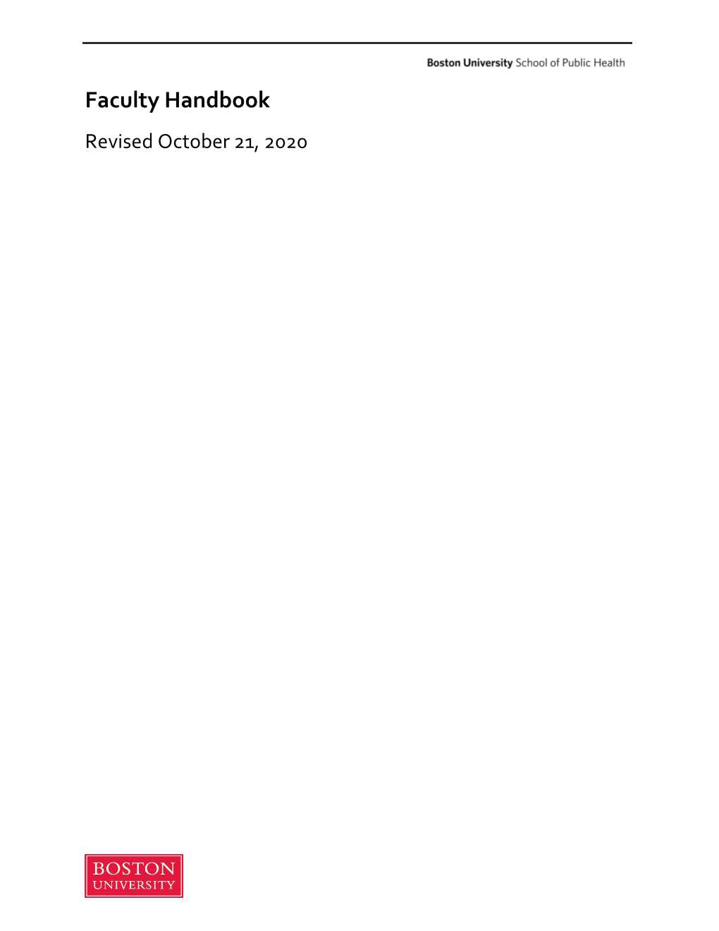 Faculty Handbook Revised October 21, 2020