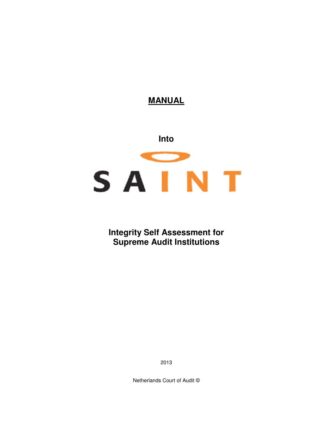 MANUAL Into Integrity Self Assessment for Supreme Audit
