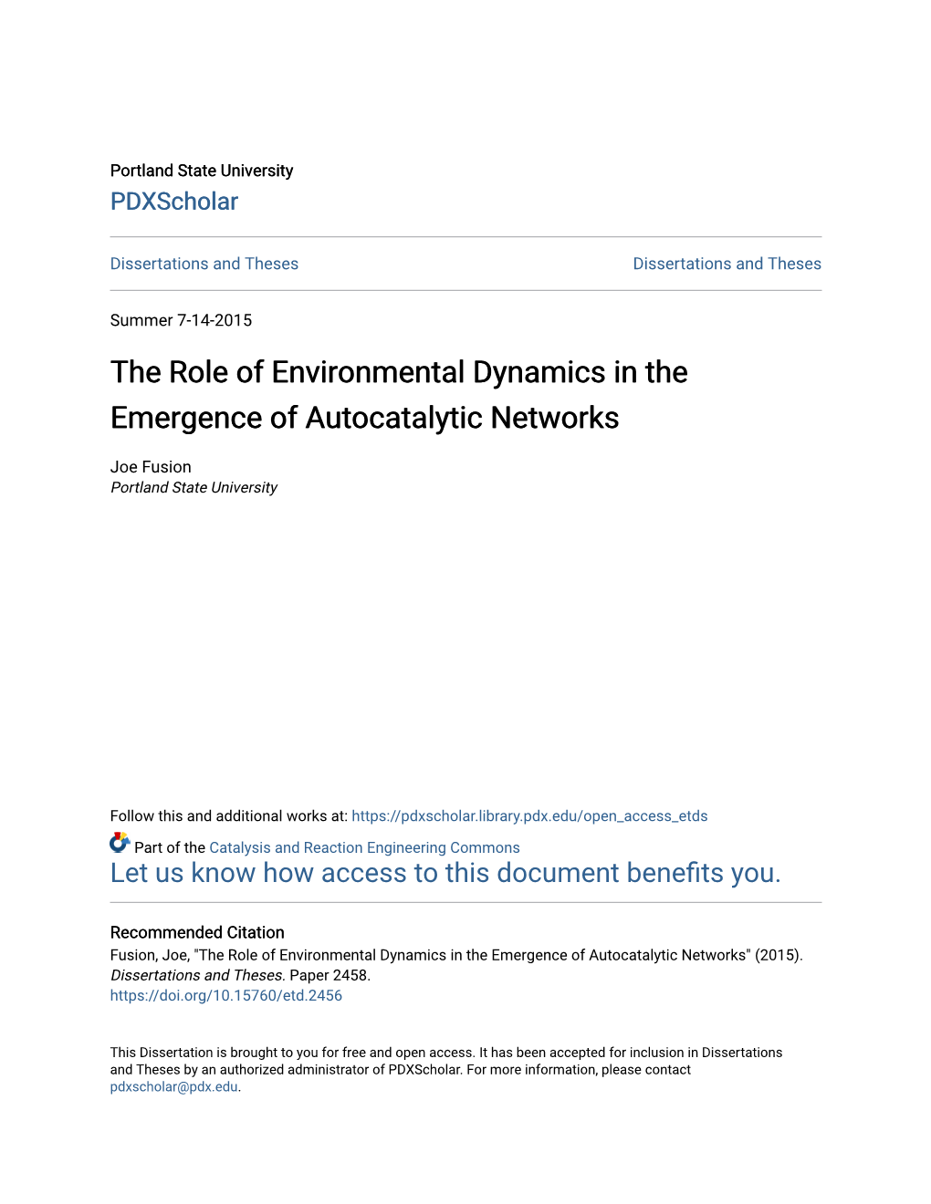 The Role of Environmental Dynamics in the Emergence of Autocatalytic Networks