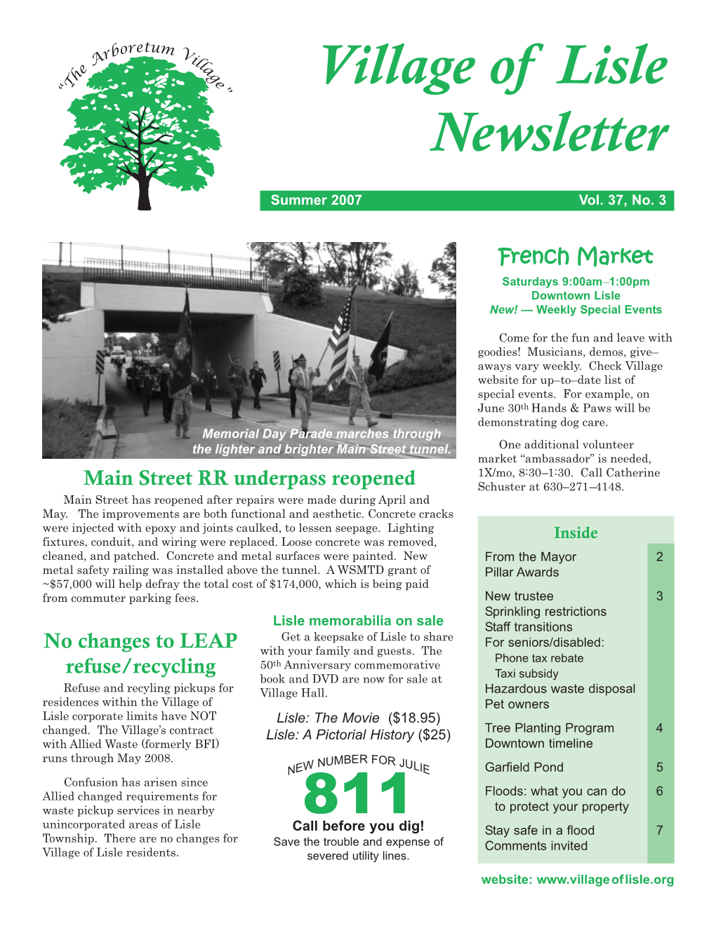 Village Newsletter: Summer 2007 (PDF)