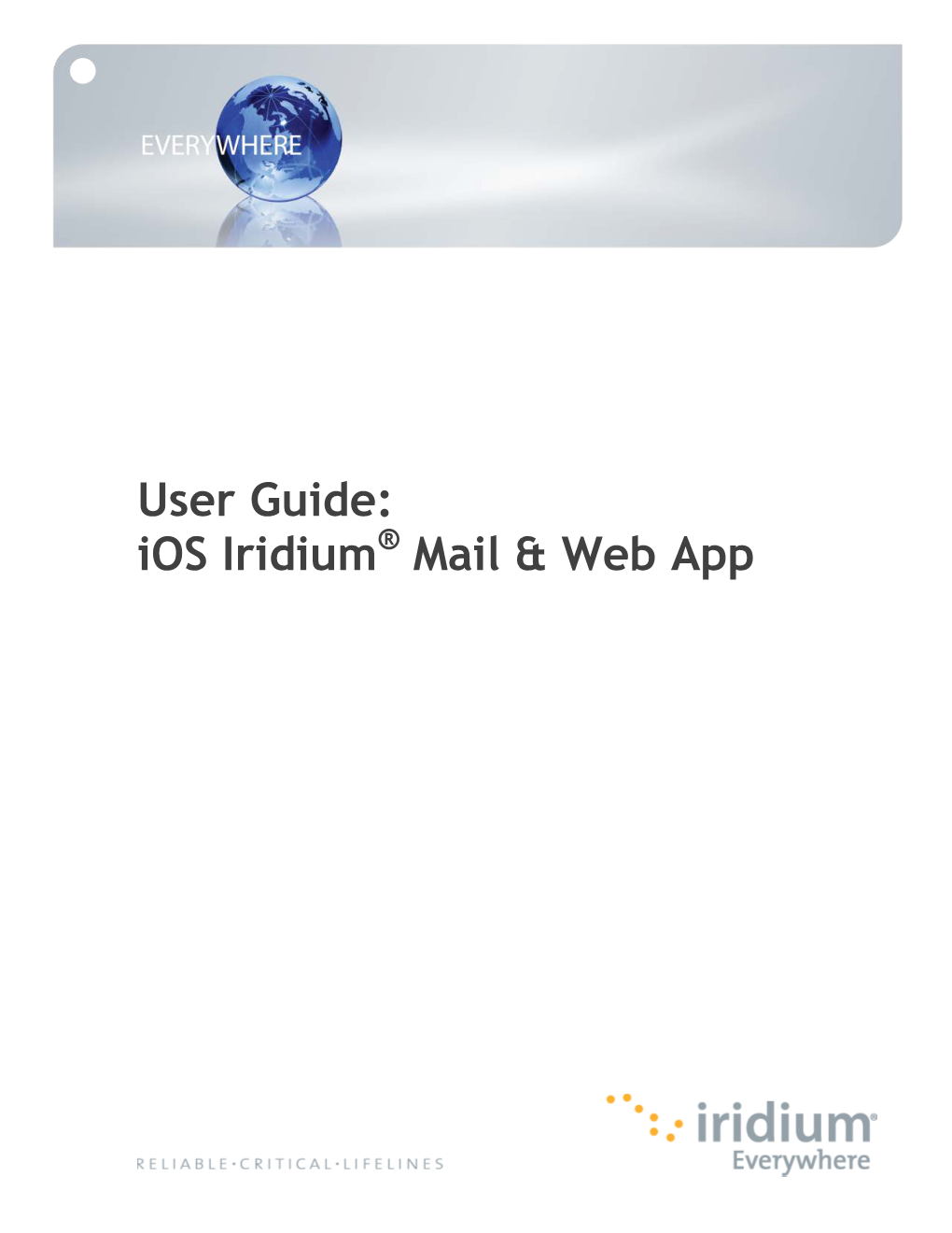User Guide: Ios Iridium Mail & Web