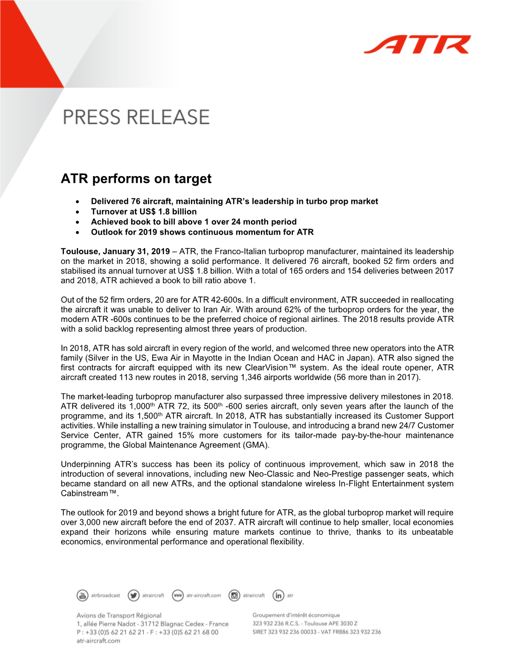 ATR Performs on Target