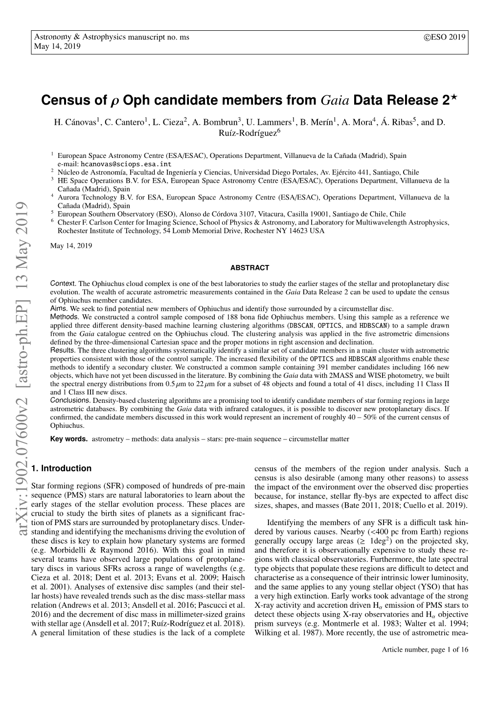 Census of Ρ Oph Candidate Members from Gaia Data Release 2?