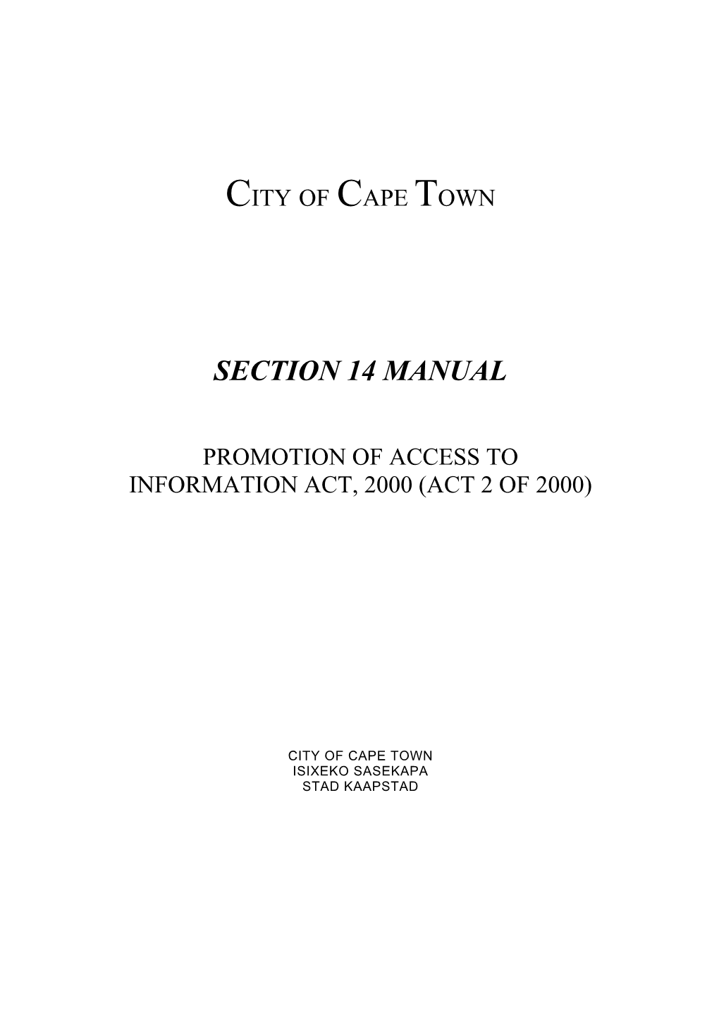 City of Cape Town