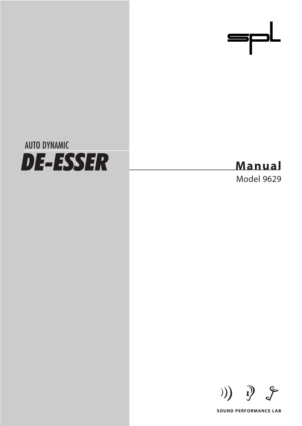 DE-ESSER Manual Model 9629