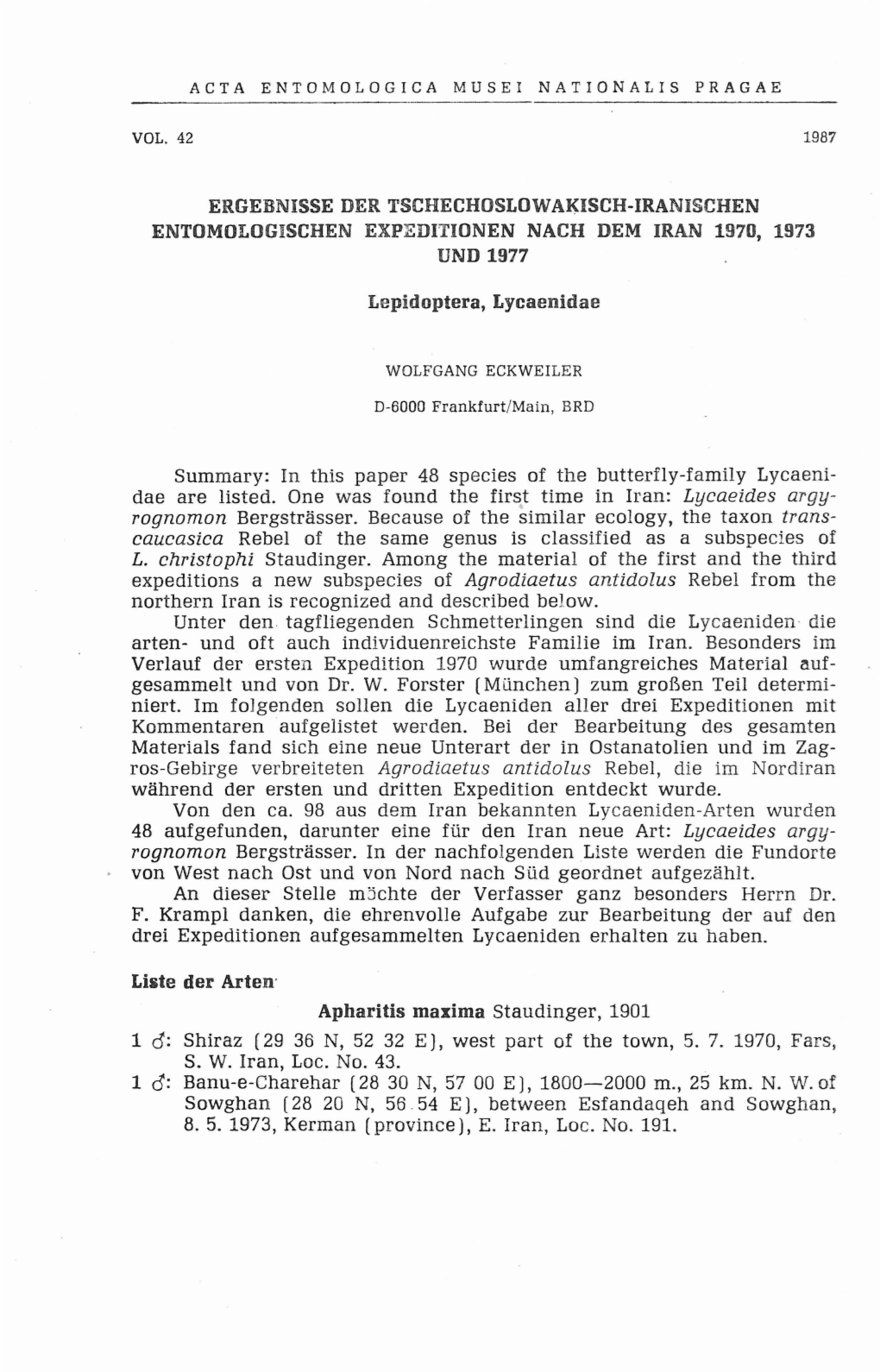 Lepidoptera, Lycaenidae Summary