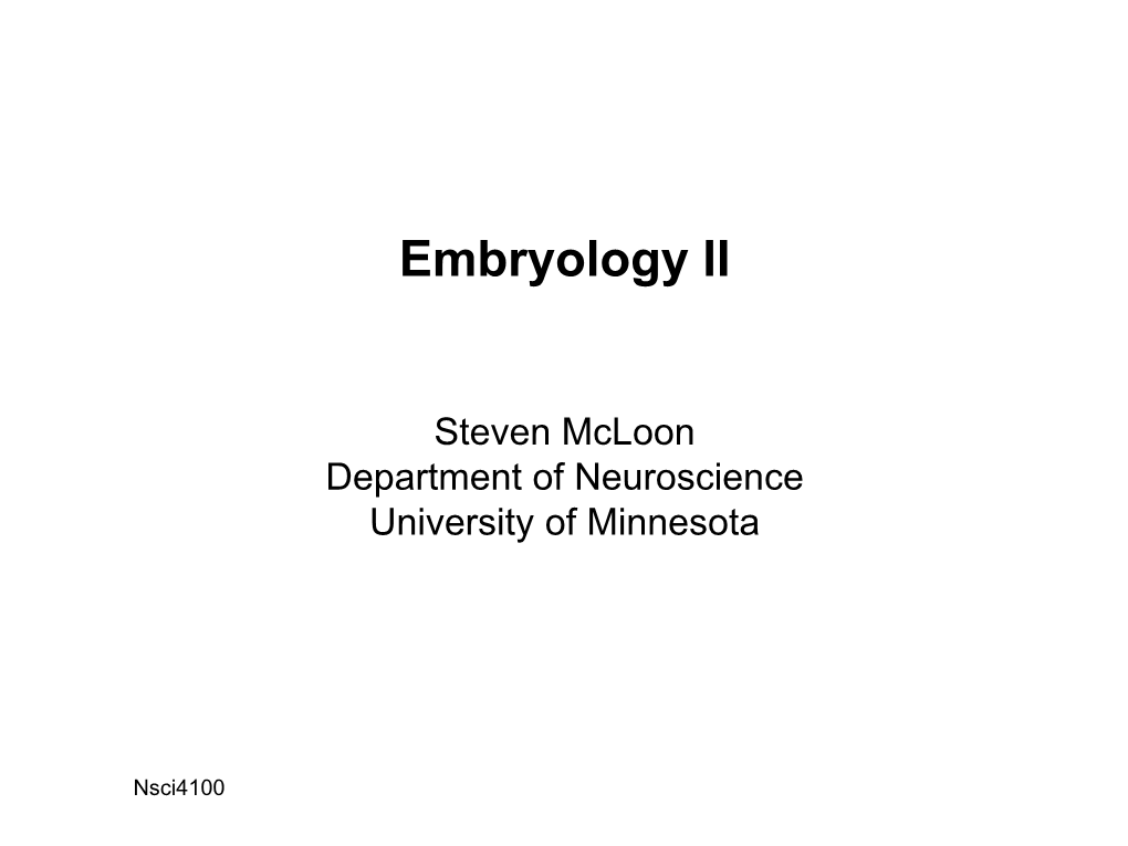 Embryology II