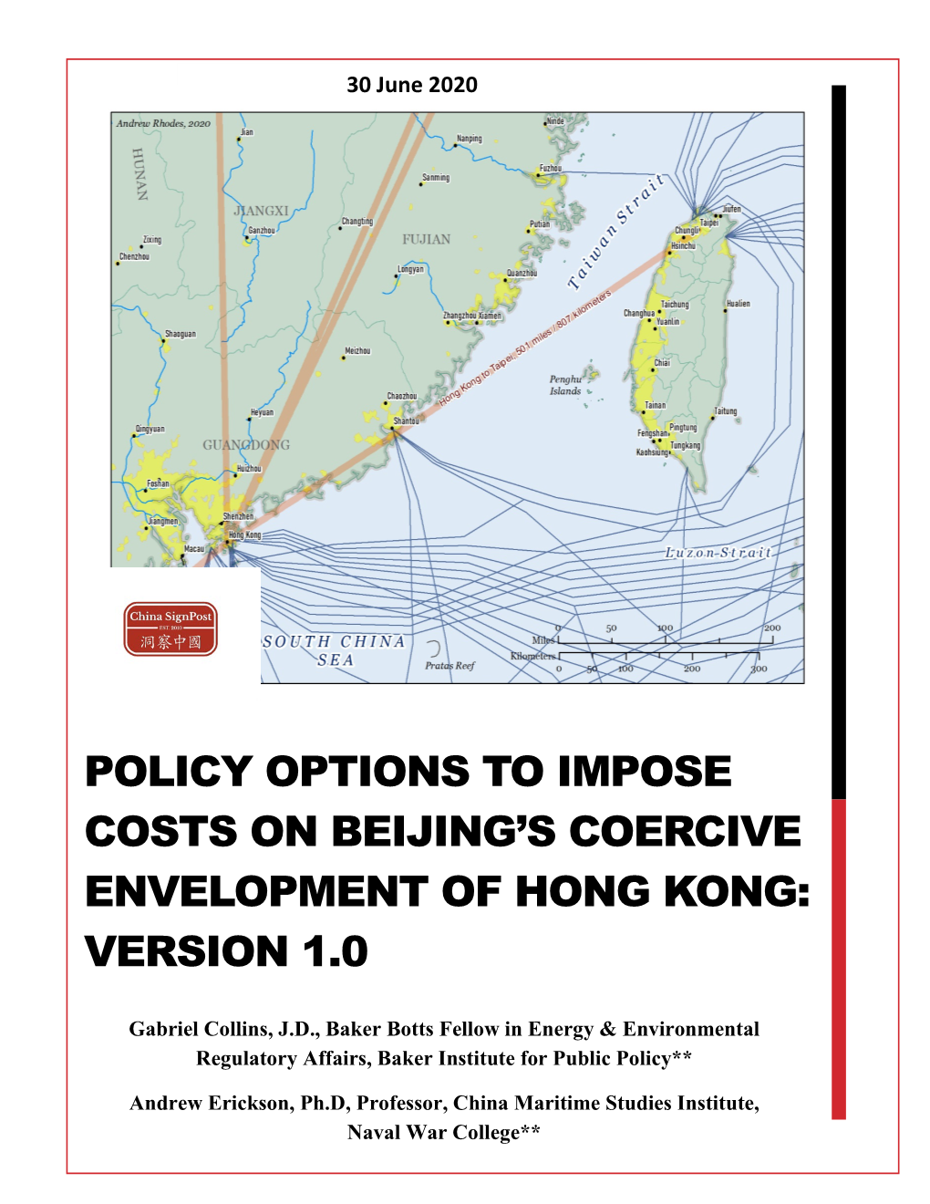 Policy Options to Impose Costs on Beijing's Coercive