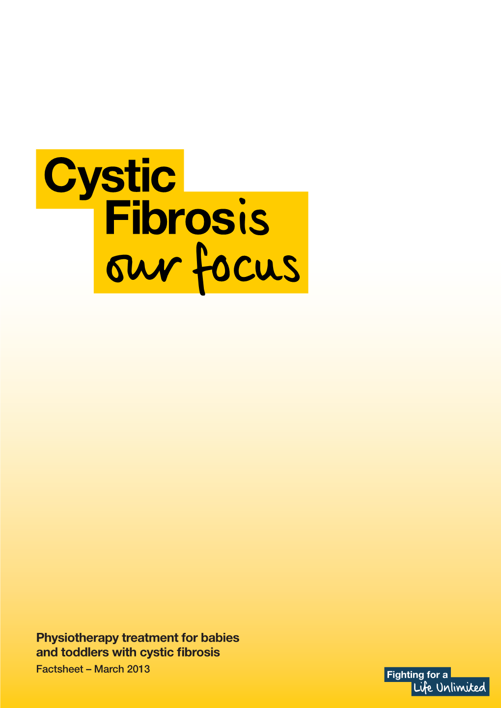 Physiotherapy Treatment for Babies and Toddlers with Cystic Fibrosis