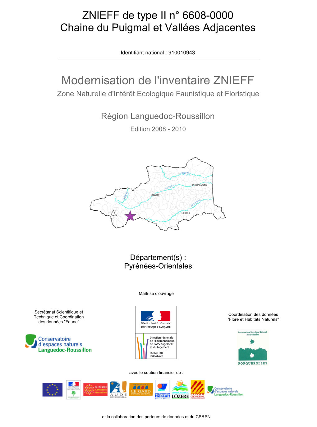 Fiche ZNIEFF Languedoc-Roussillon