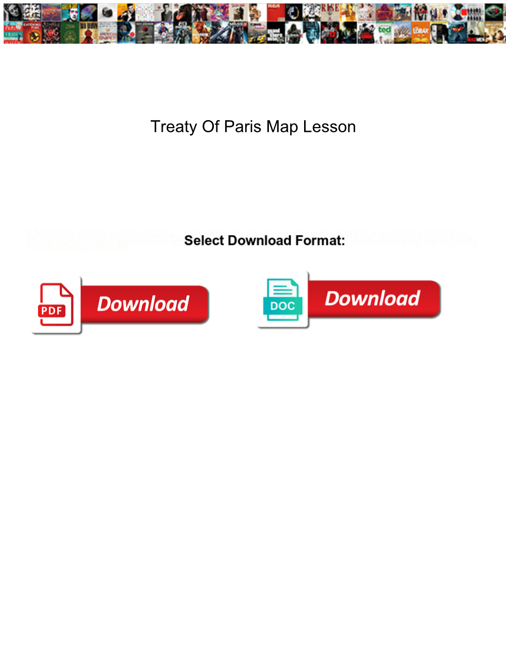 Treaty of Paris Map Lesson