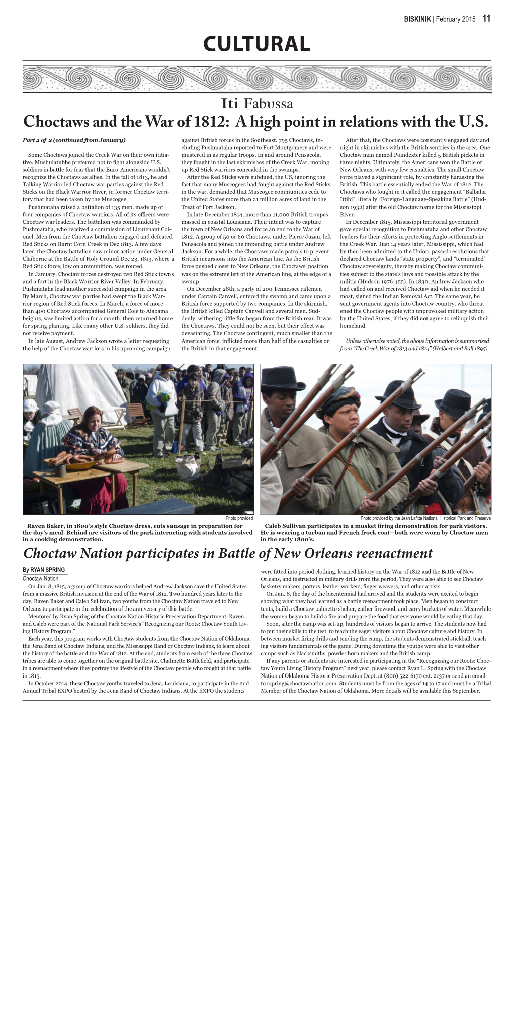 2015.02 Choctaws and the War of 1812 Part 2