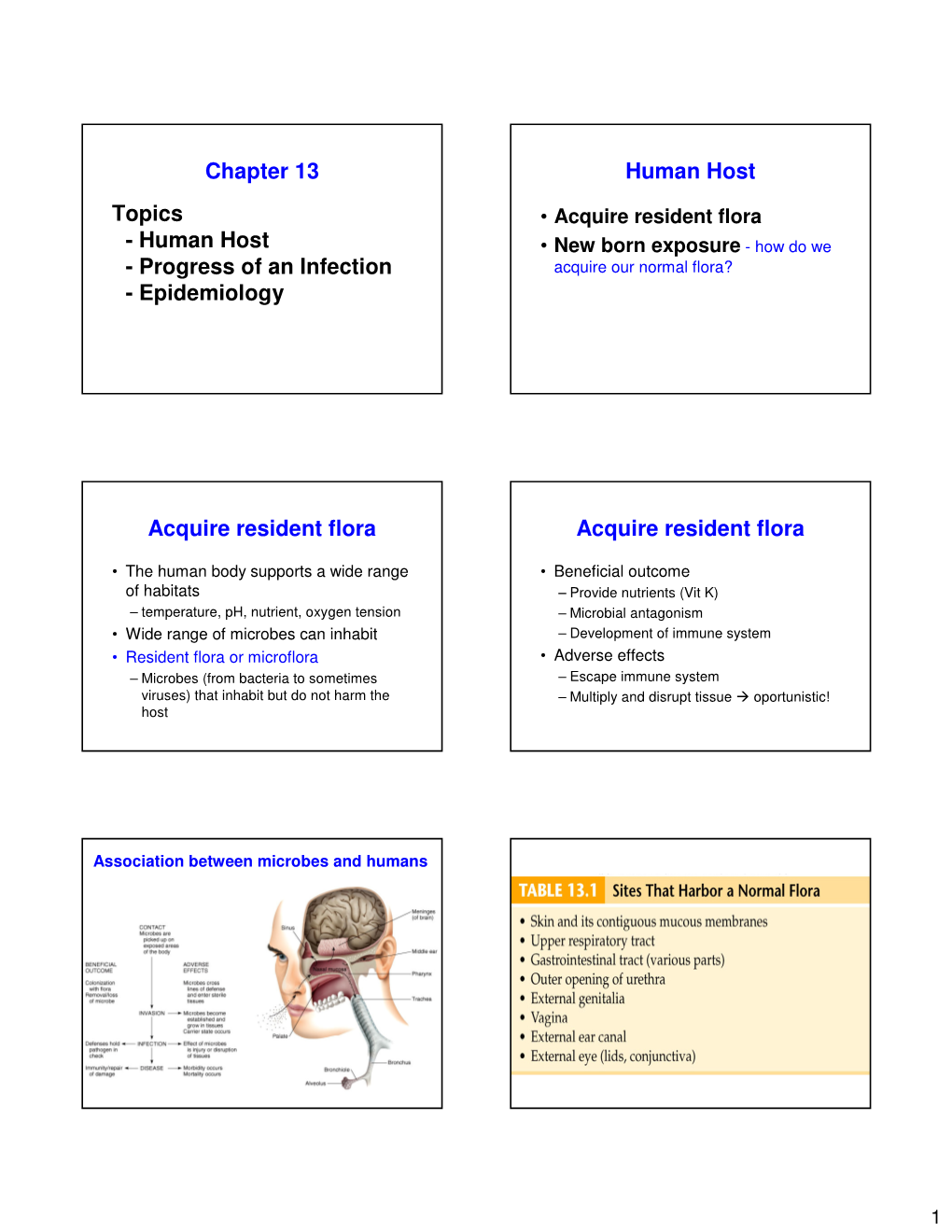 Chapter 13 Topics