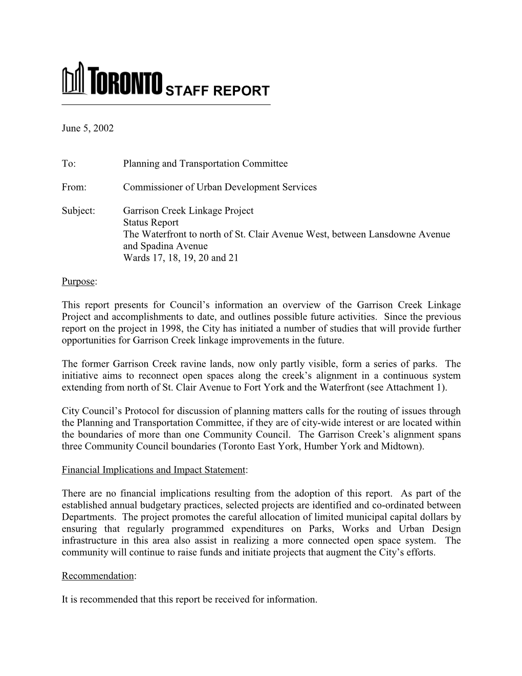 City of Toronto Customized Global Template