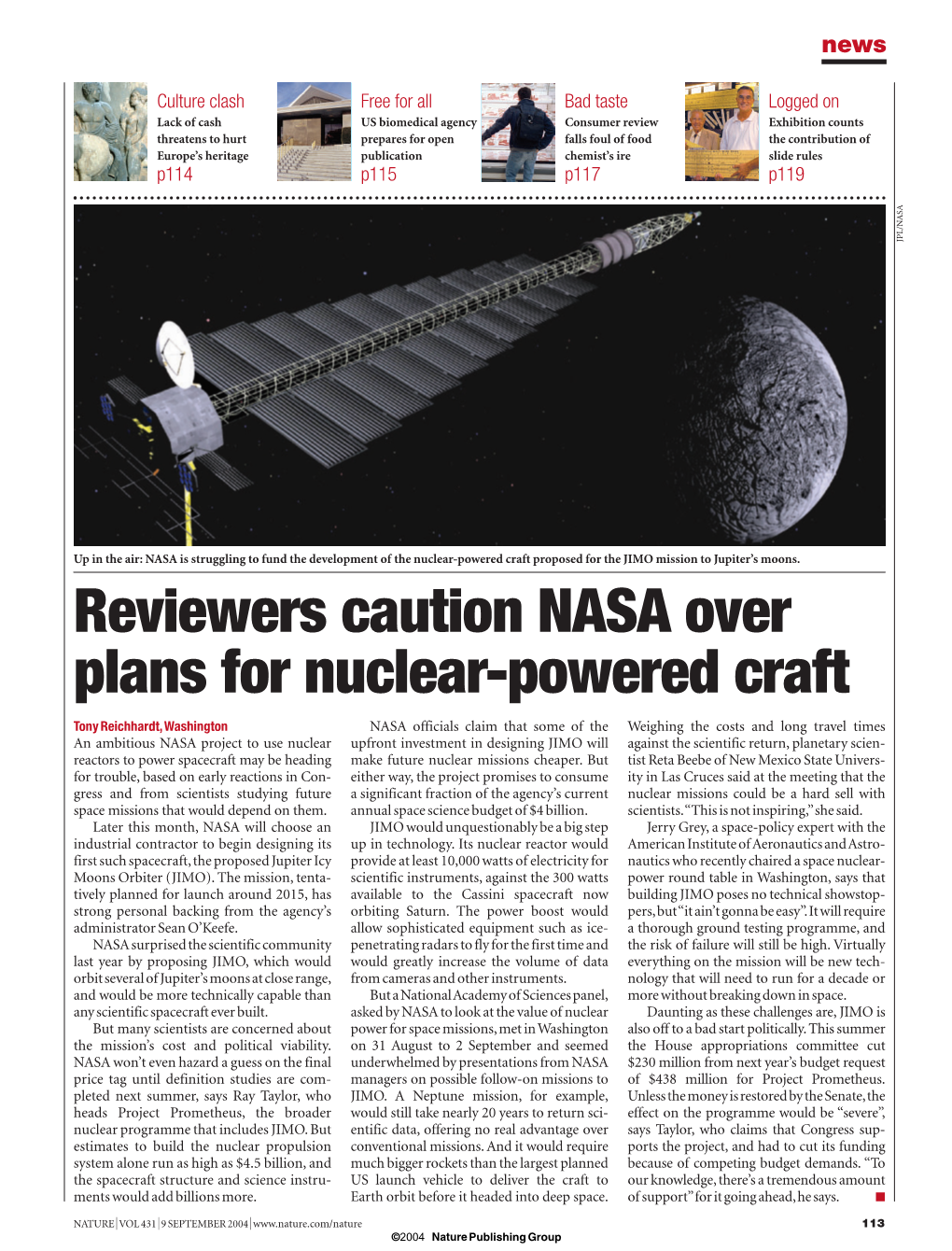 Reviewers Caution NASA Over Plans for Nuclear-Powered Craft