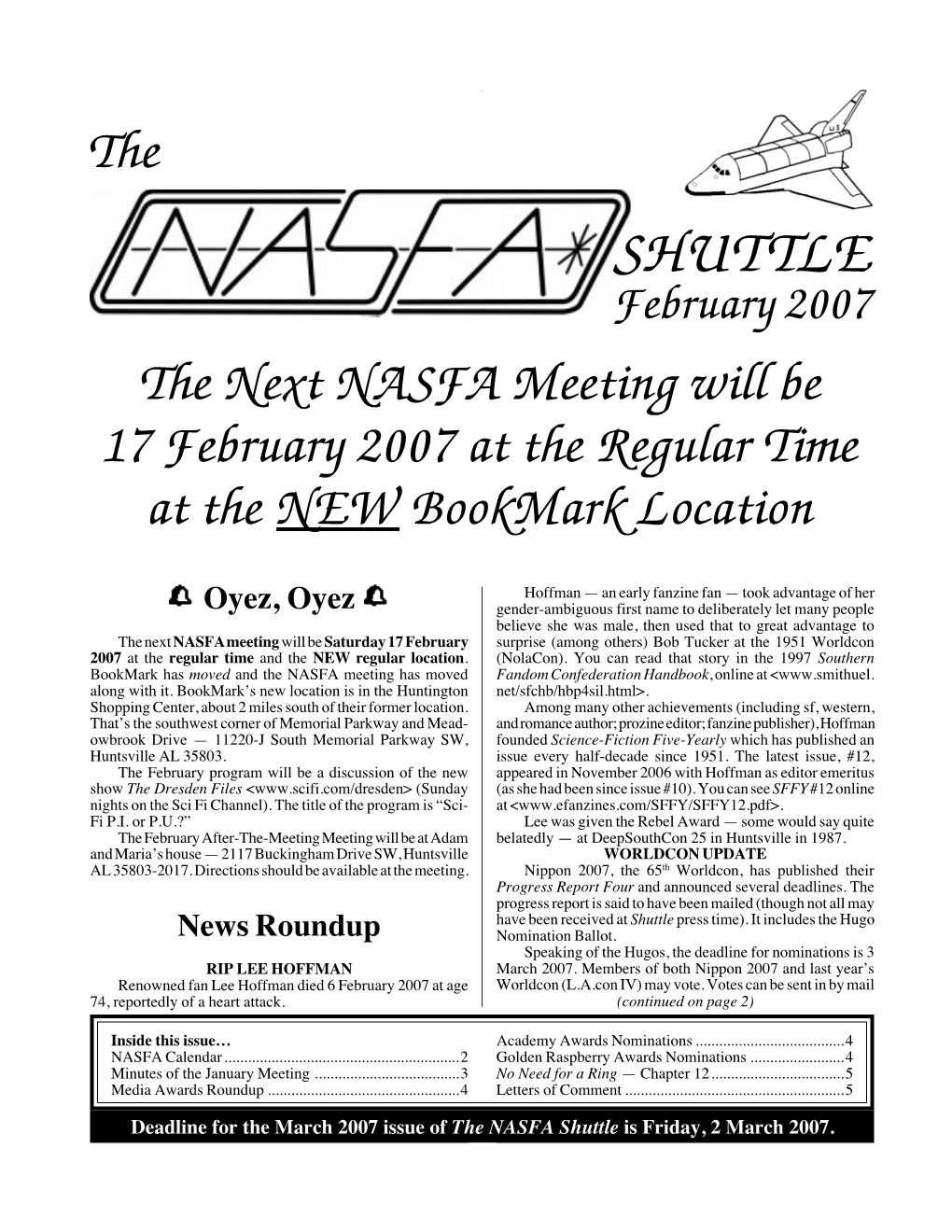 NASFA 'Shuttle'