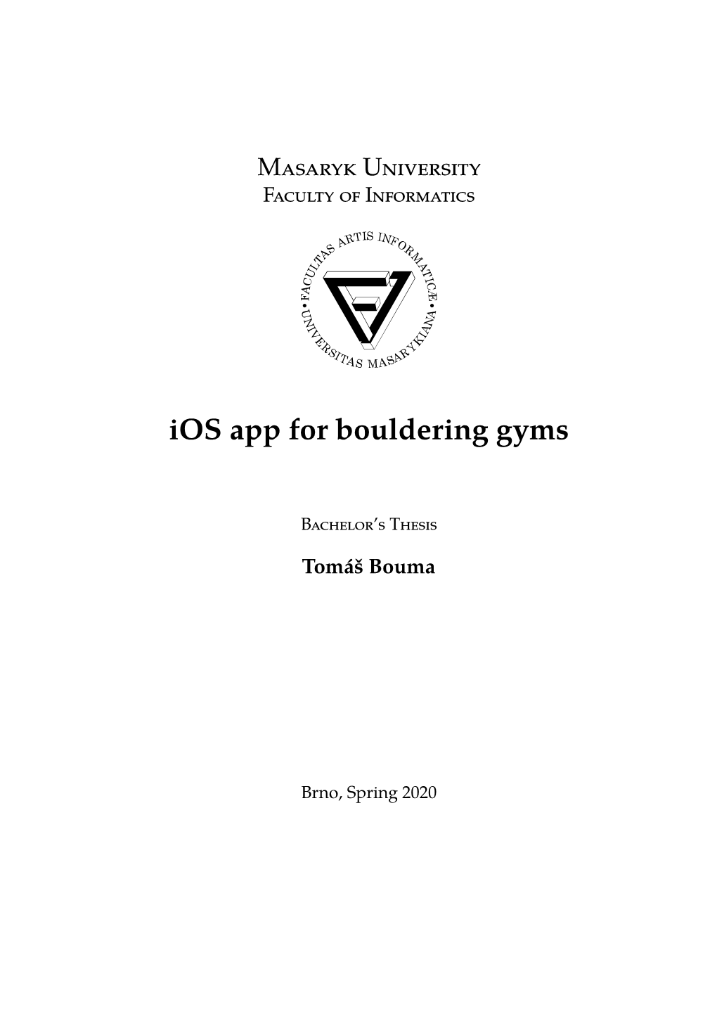 Ios App for Bouldering Gyms