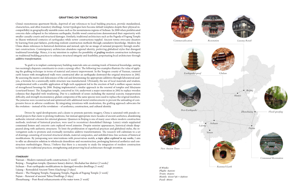 GRAFTING on TRADITIONS China's Monotonous Apartment Blocks, Deprived of Any References to Local Building Practices, Provide St