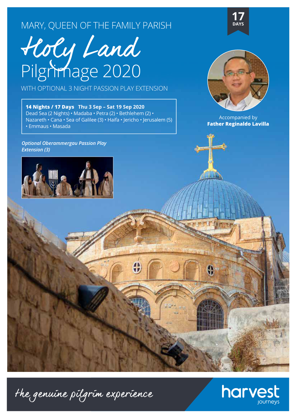 Holy Land Pilgrimage 2020 with OPTIONAL 3 NIGHT PASSION PLAY EXTENSION