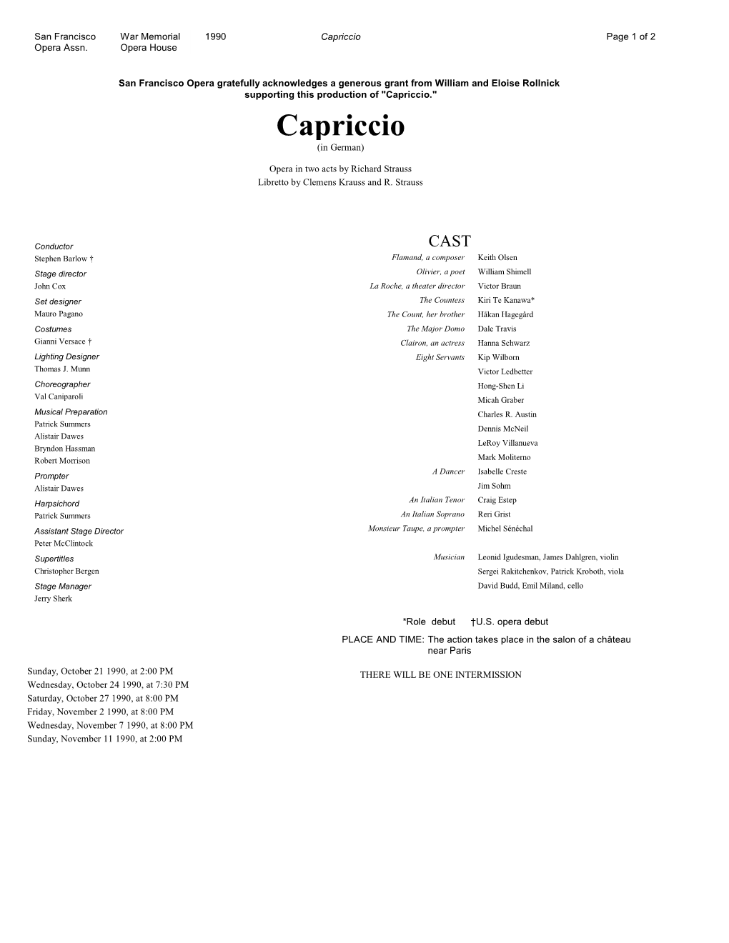 Capriccio Page 1 of 2 Opera Assn