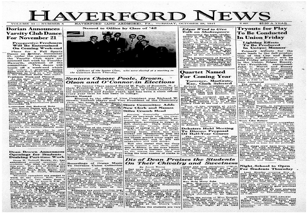 News of Haverford's Graduates • 1941