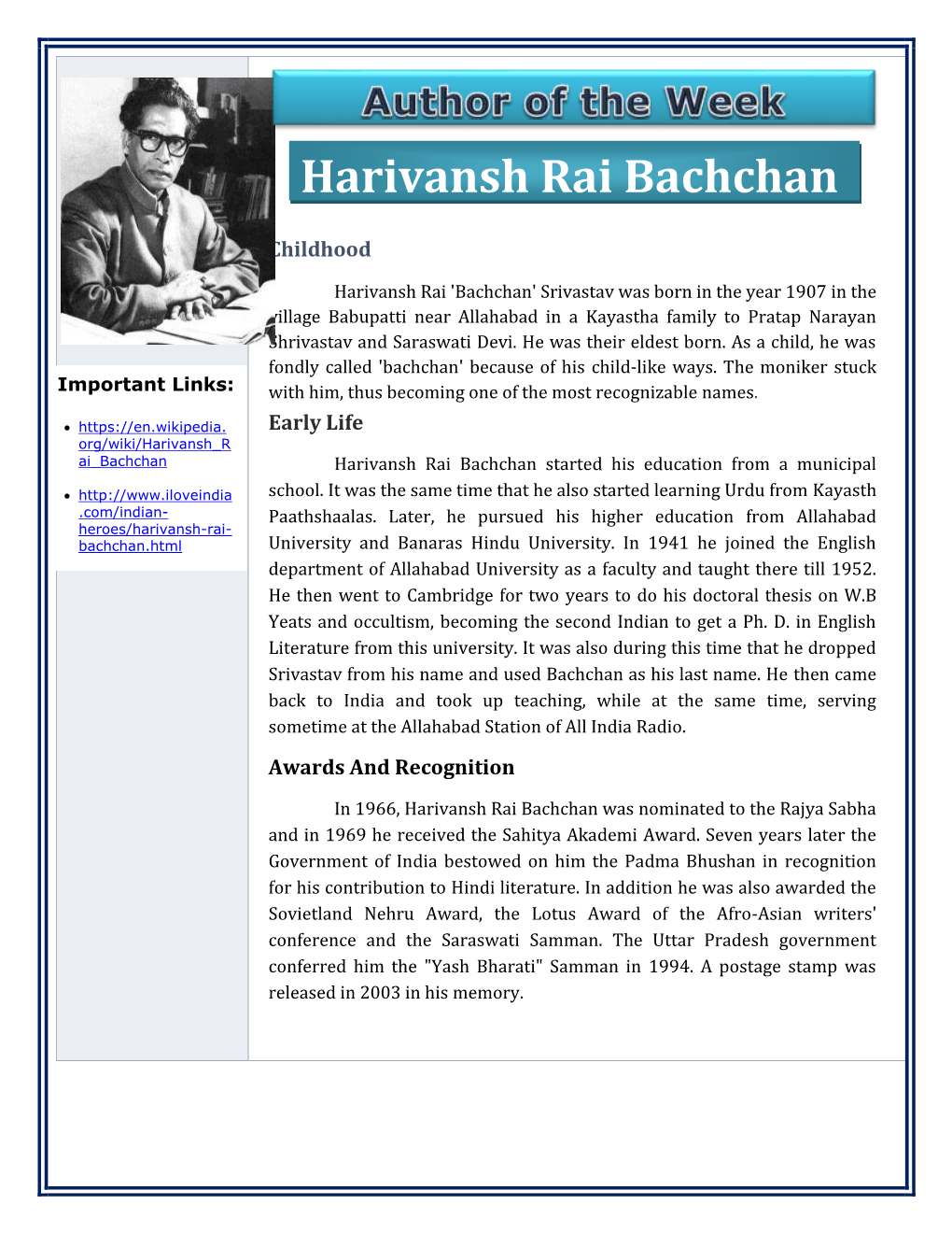 Harivansh Rai Bachchan