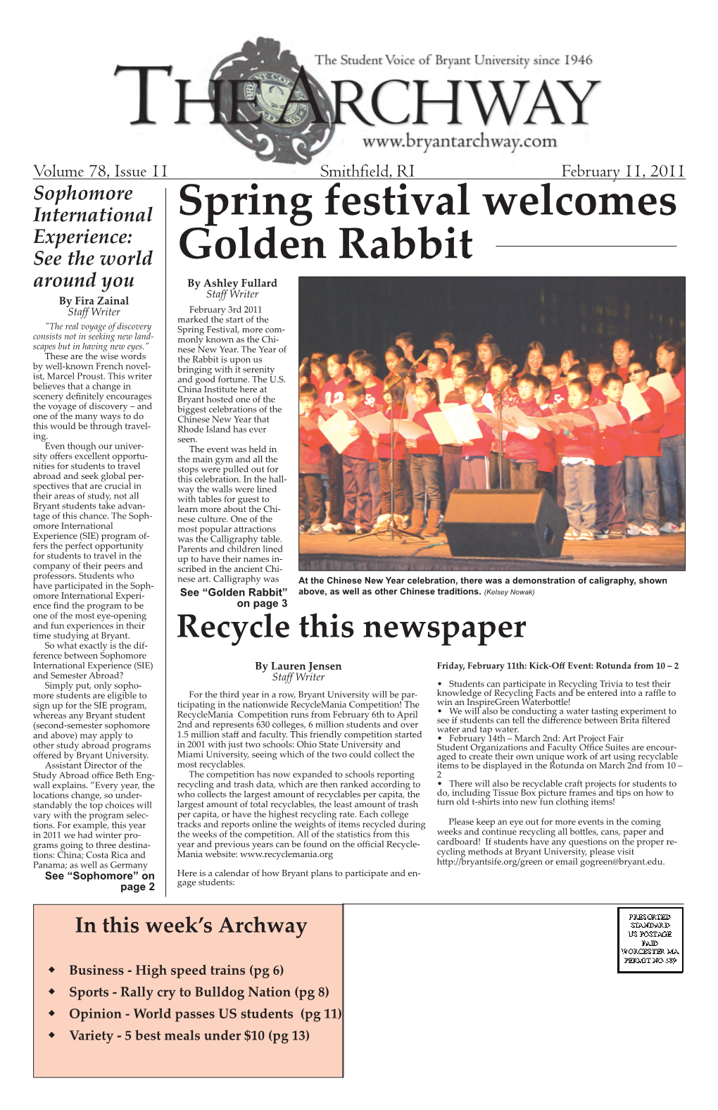 V. 78, Issue 11, February 11, 2011
