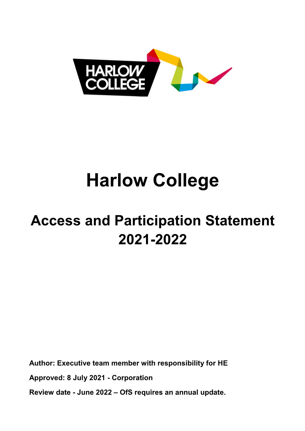 Access and Participation Statement 2021-2022