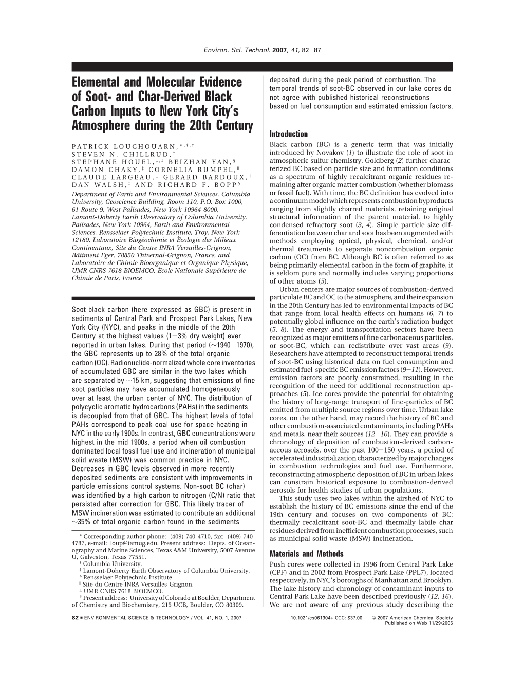 Elemental and Molecular Evidence of Soot- and Char-Derived Black