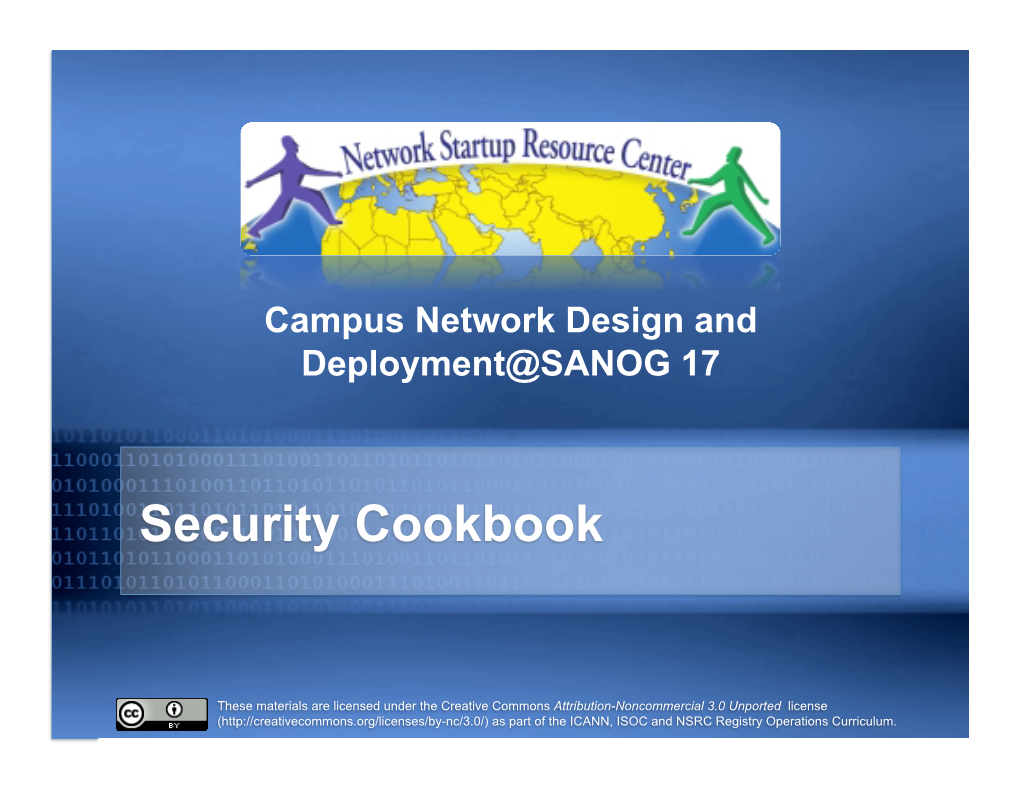 Security Cookbook