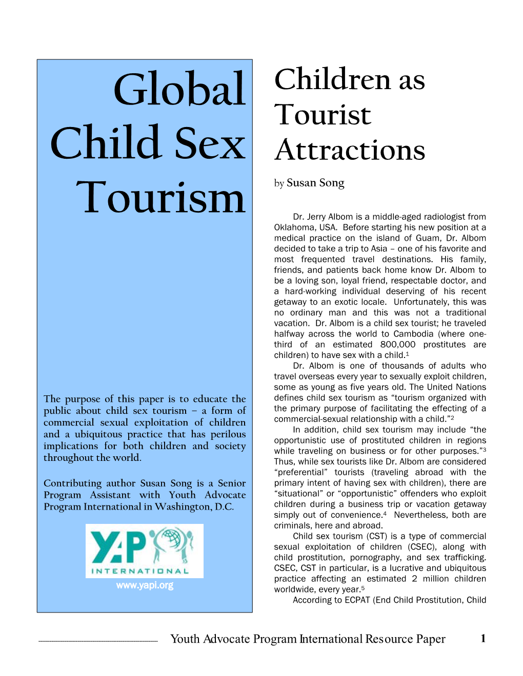 Child Sex Tourism