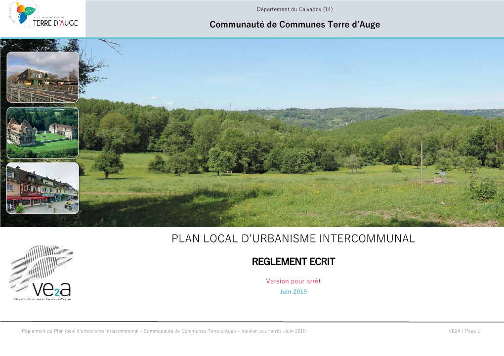 Sommaire PLAN LOCAL D'urbanisme INTERCOMMUNAL