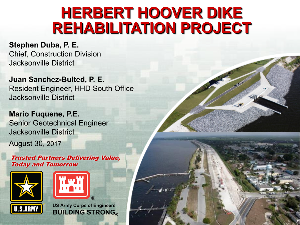 HERBERT HOOVER DIKE REHABILITATION PROJECT Stephen Duba, P