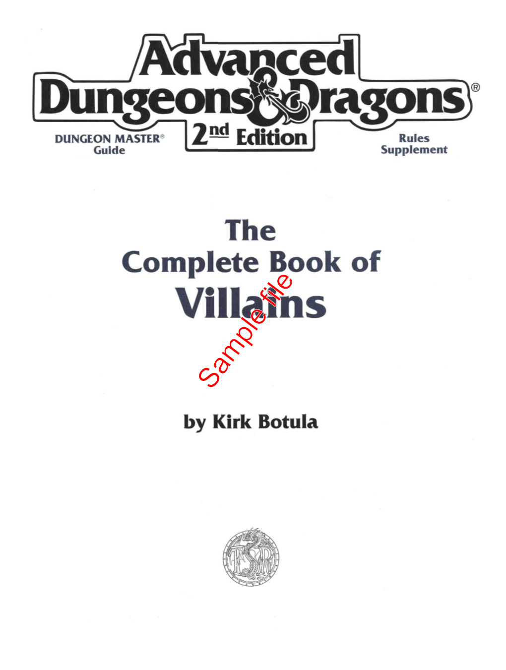 The Complete Book of Villains