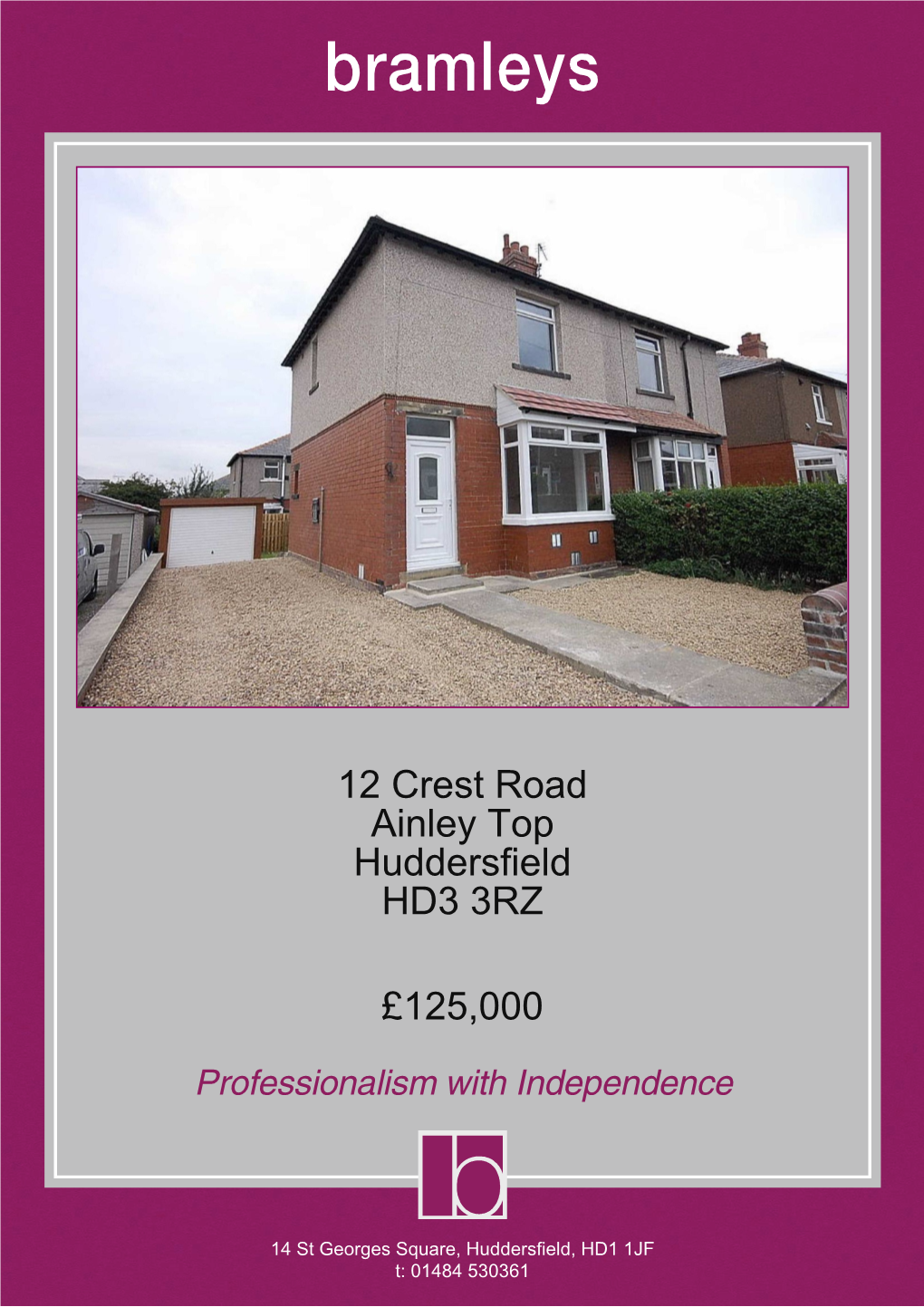 12 Crest Road Ainley Top Huddersfield HD3 3RZ £125,000