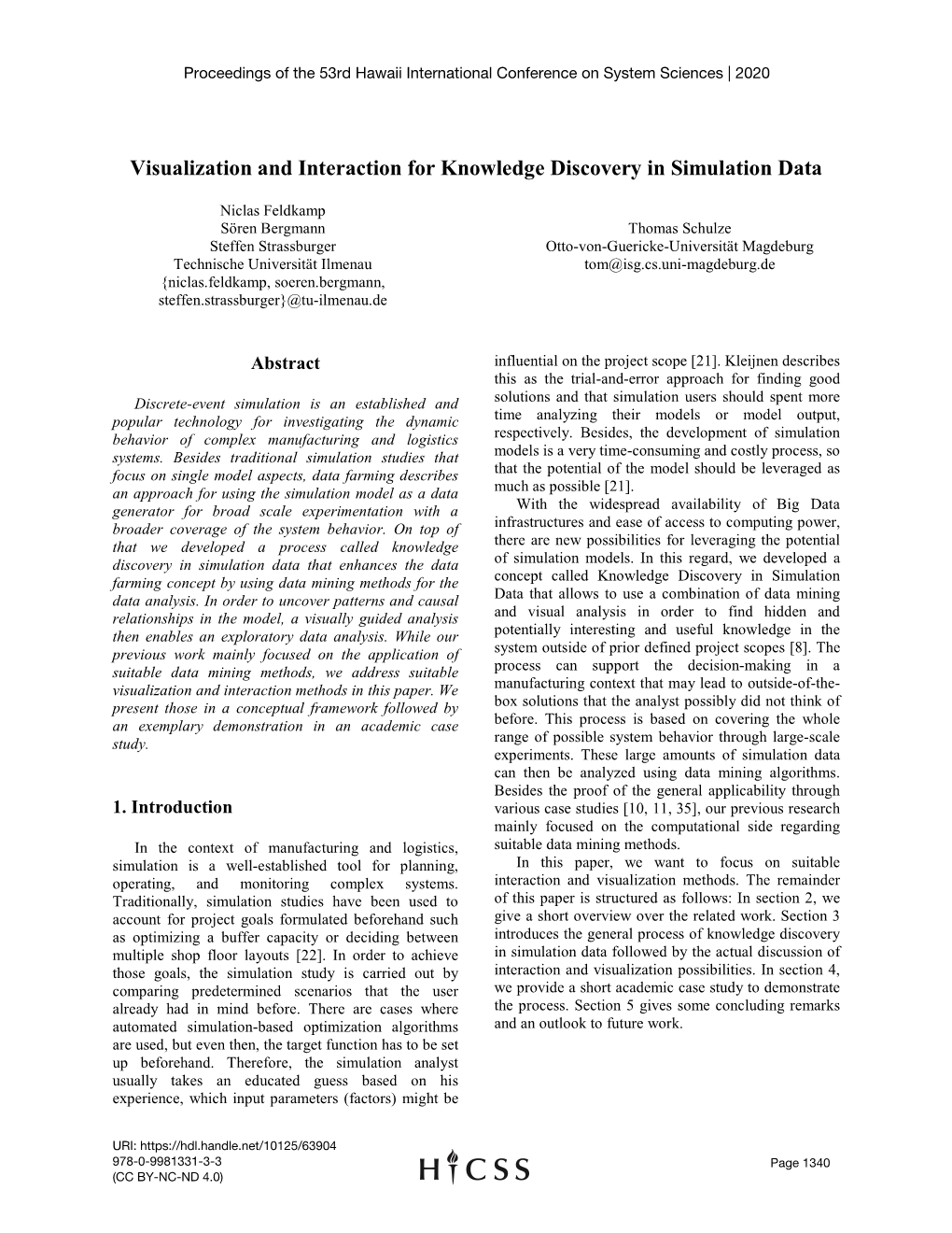 Visualization and Interaction for Knowledge Discovery in Simulation Data
