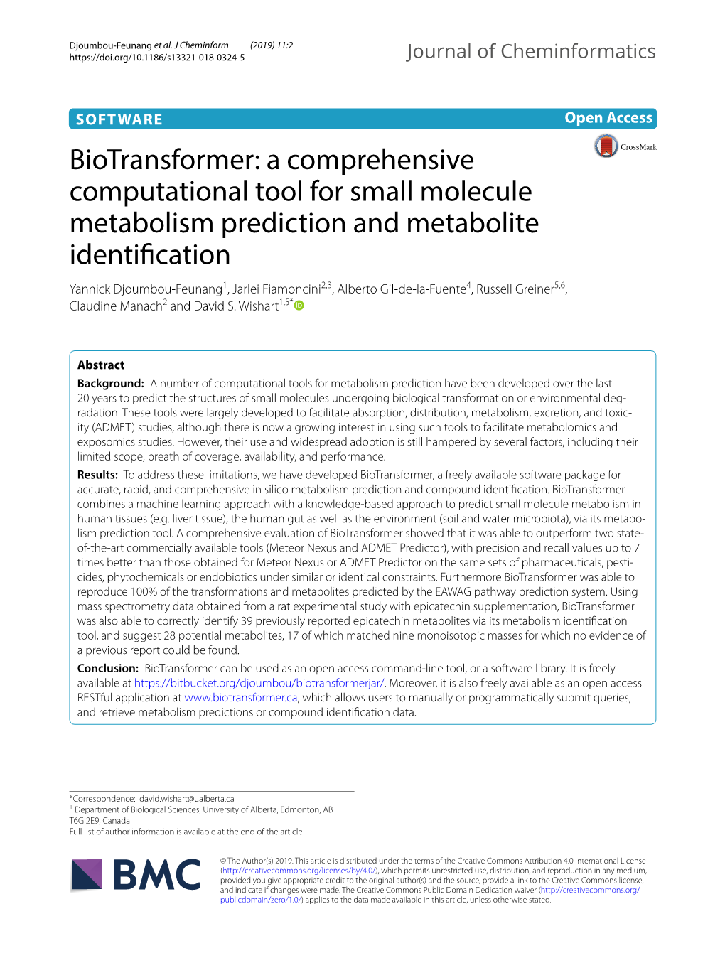 A Comprehensive Computational Tool for Small Molecule Metabolism