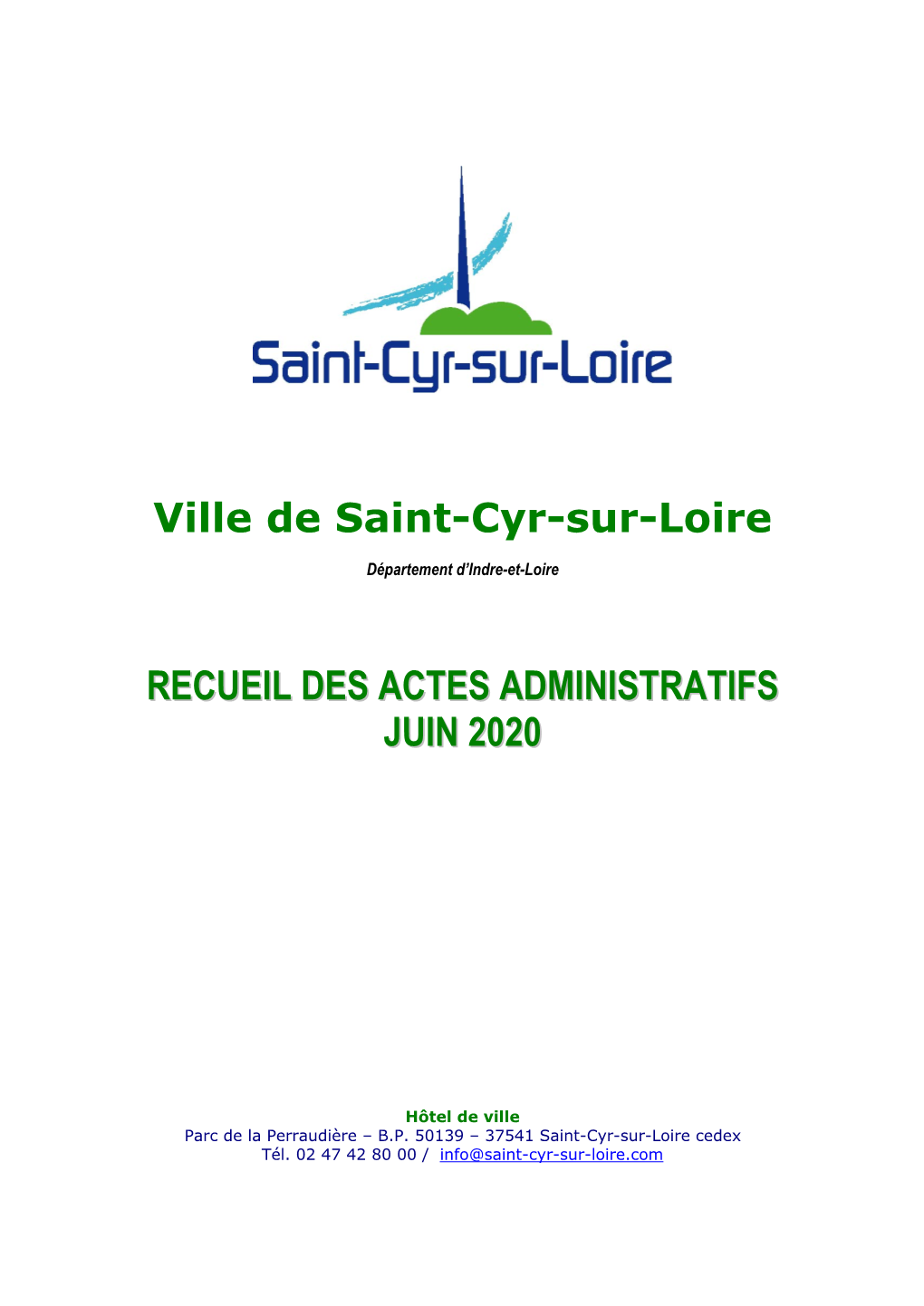 Recueil Des Actes Administratifs Juin 2020