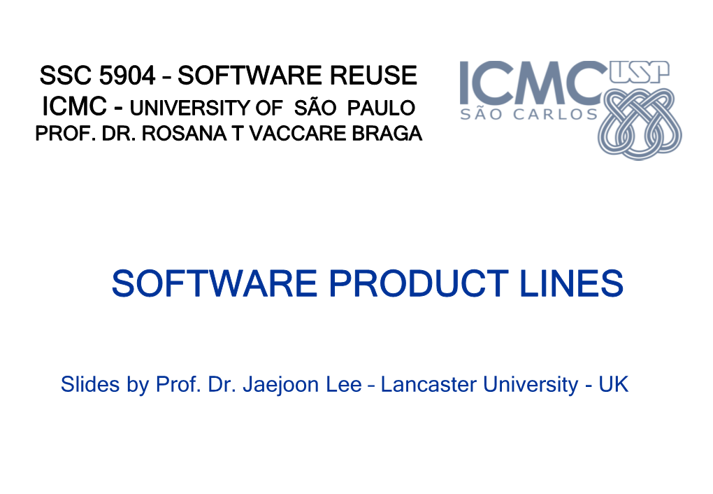 Software Product Lines