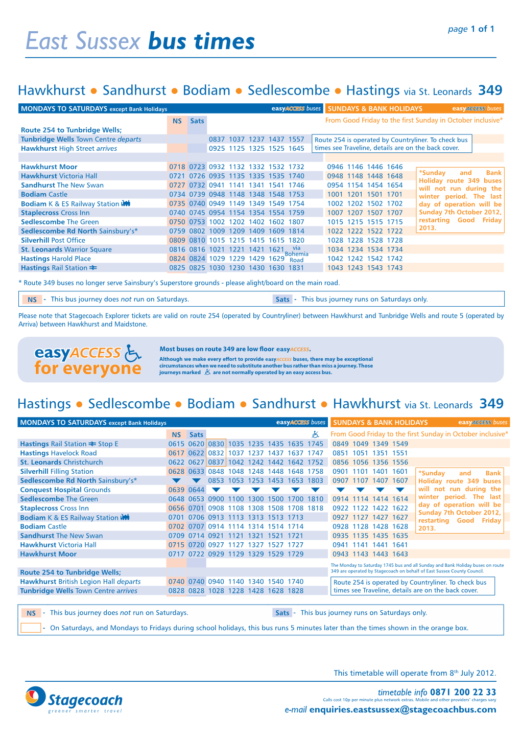 East Sussex Bus Times Page 1 of 1