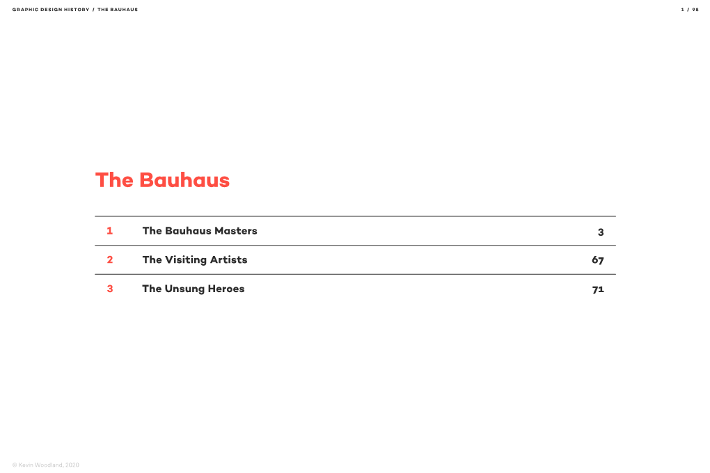 The Bauhaus﻿ 1 / 98