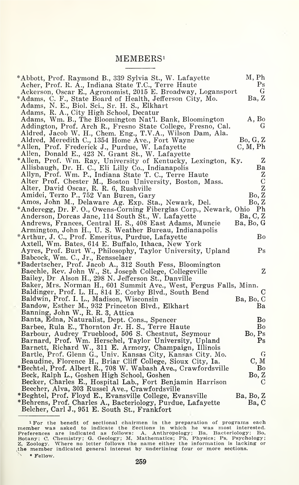 Proceedings of the Indiana Academy of Science