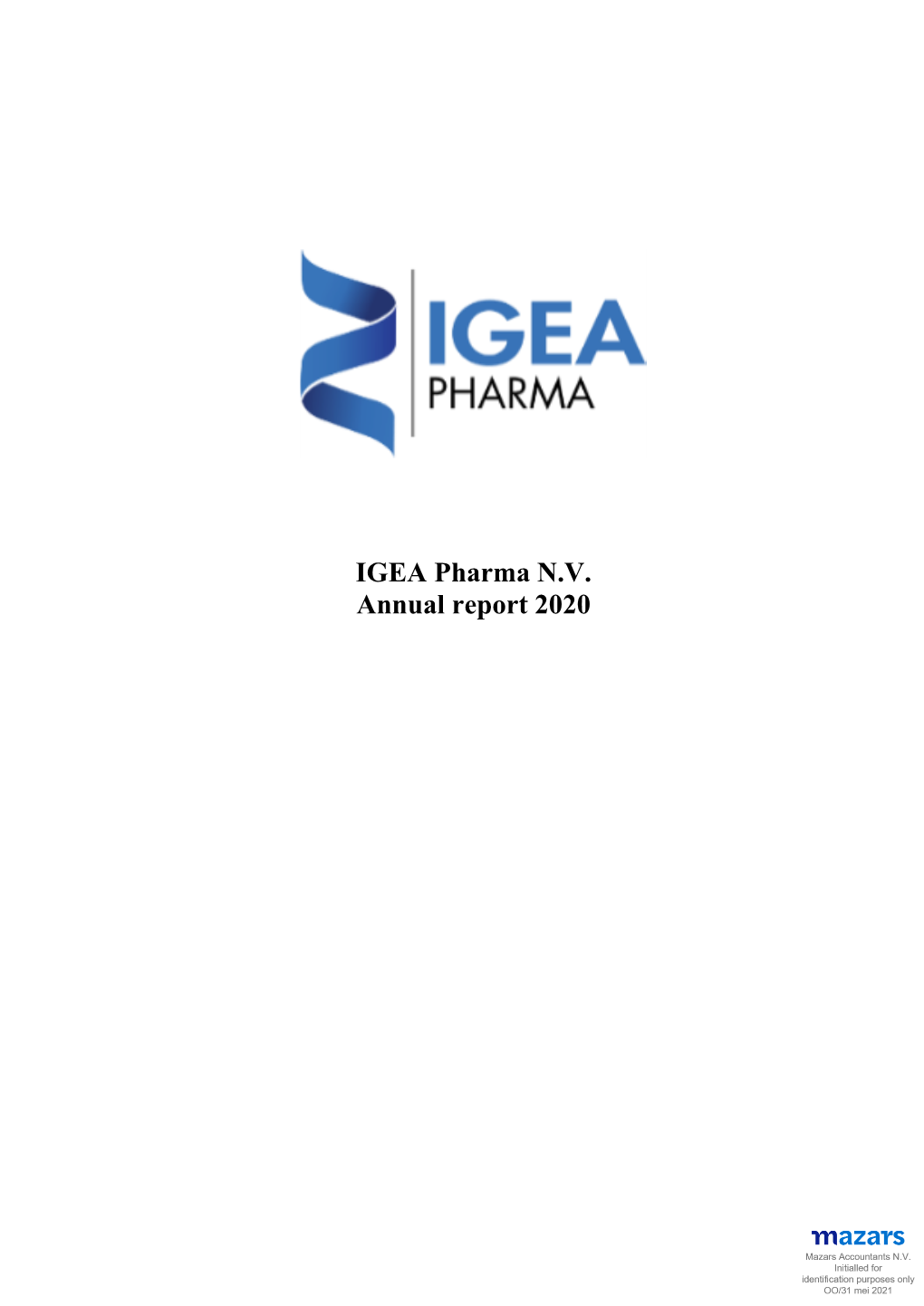 IGEA Pharma N.V. Annual Report 2020