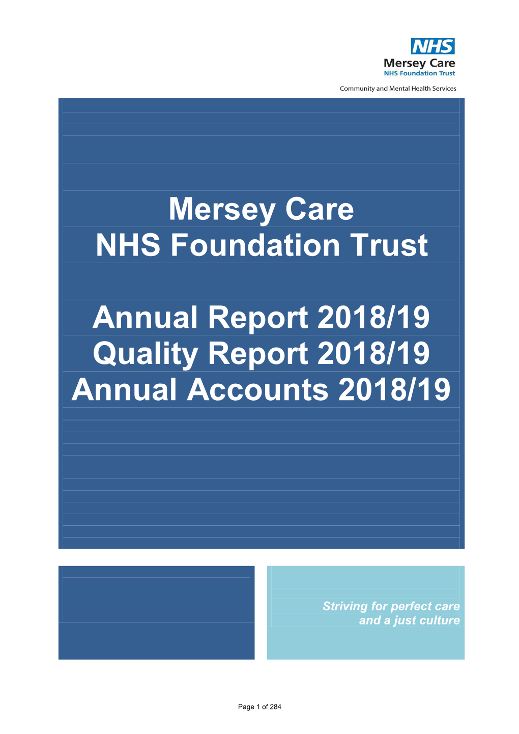 Mersey Care NHS Foundation Trust: Annual Report and Accounts 2018/19